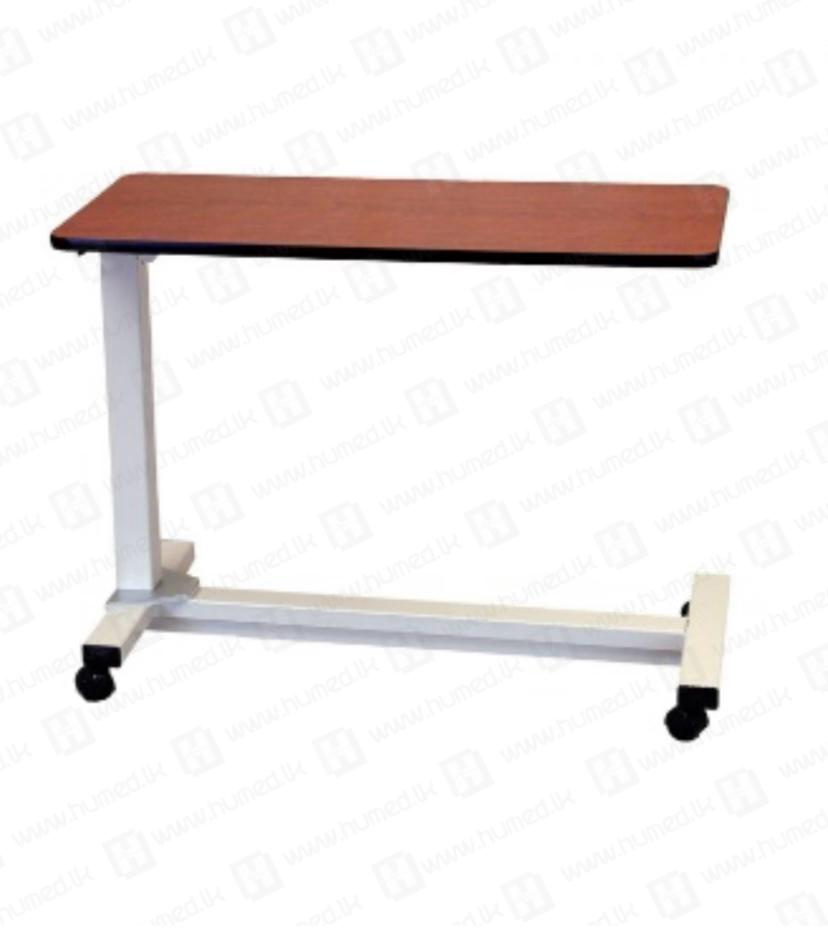 Adjustable Overbed Table with Rolling Wheels - Sturdy and Versatile 1 Bed table Hydraulic adjustment